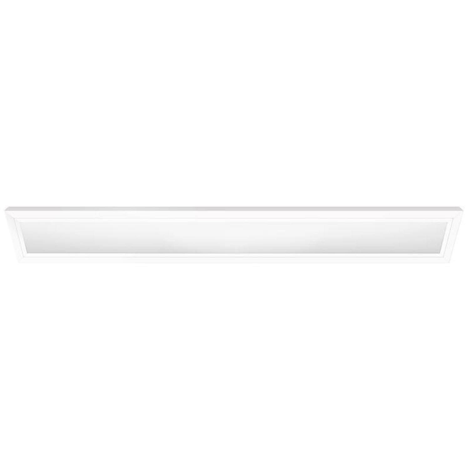 Angle. FEIT ELECTRIC - Feit EDGELIT 0.9 in. H X 6 in. W X 47.3 in. L White LED Flat Panel Light Fixture.
