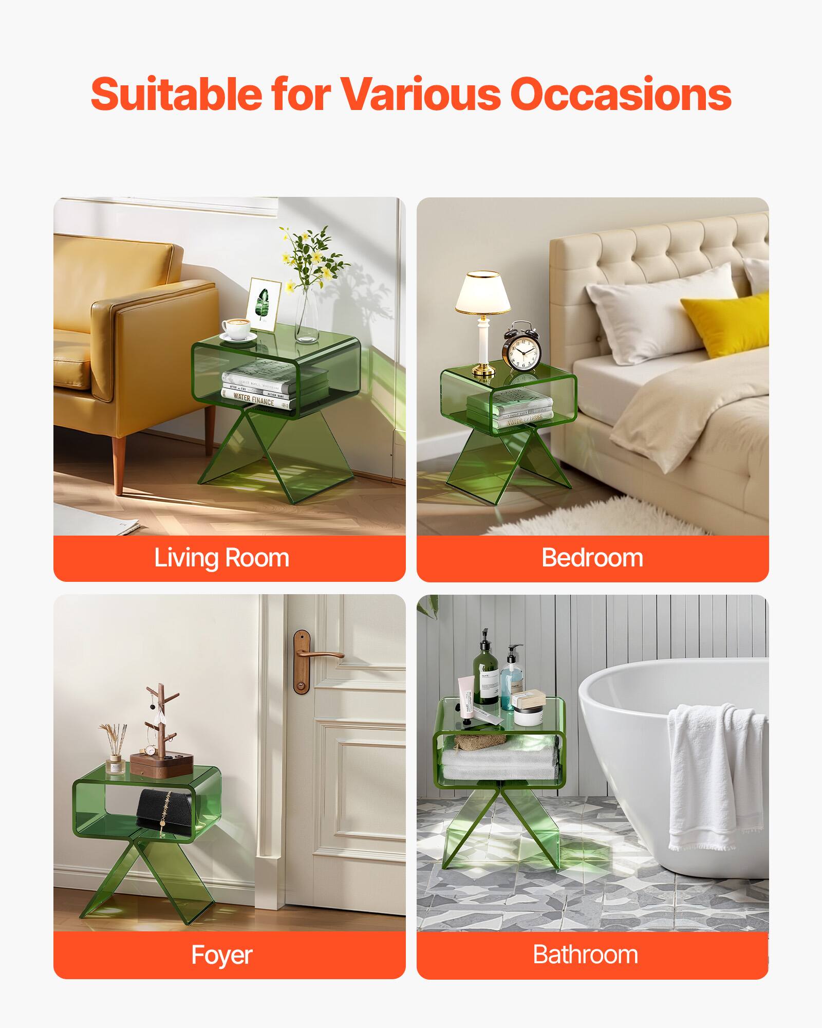 Suitable for Various Occasions

- Living Room
- Bedroom
- Foyer
- Bathroom