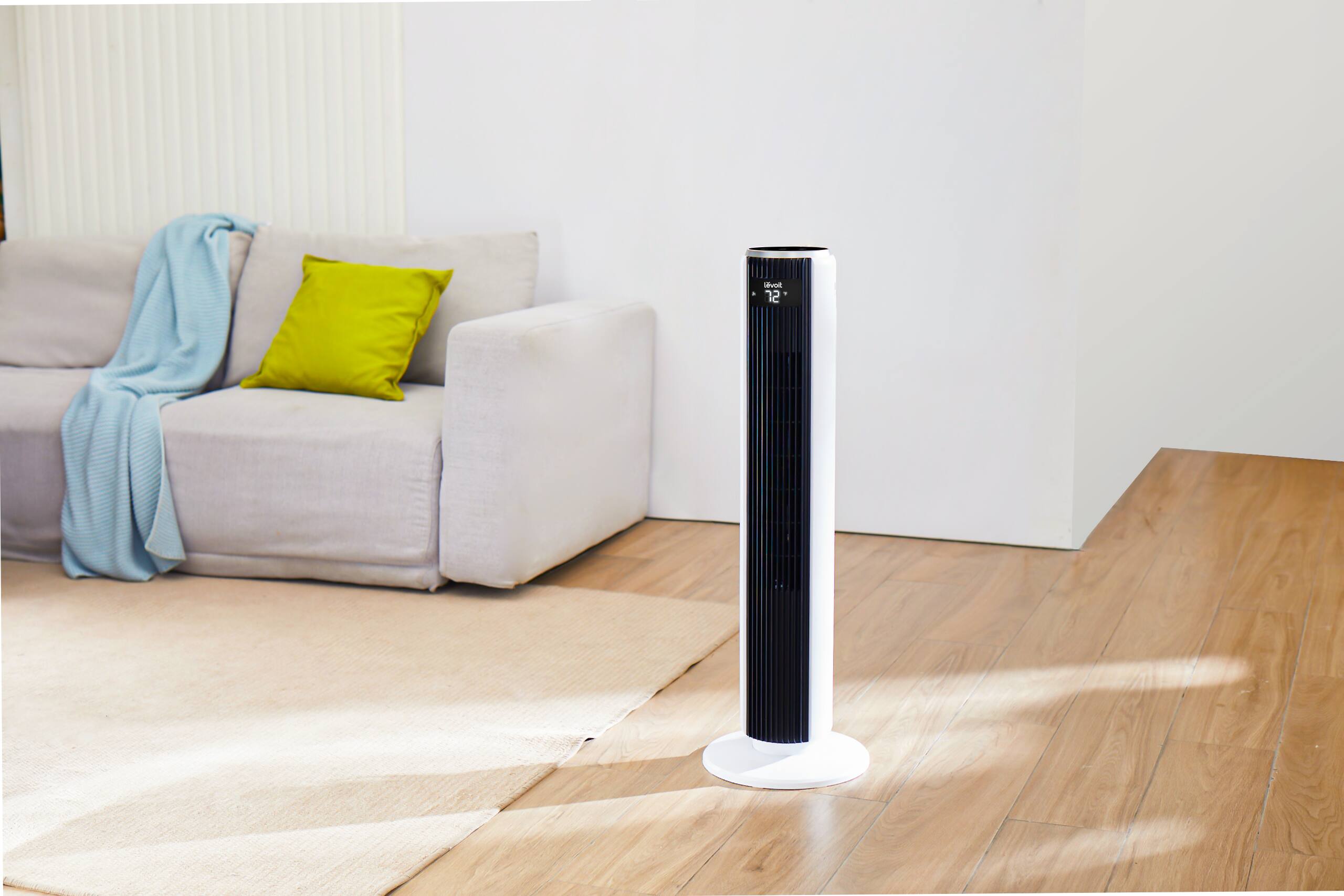 Alt View 20. Levoit - Classic 36-Inch Smart Tower Fan - Black.