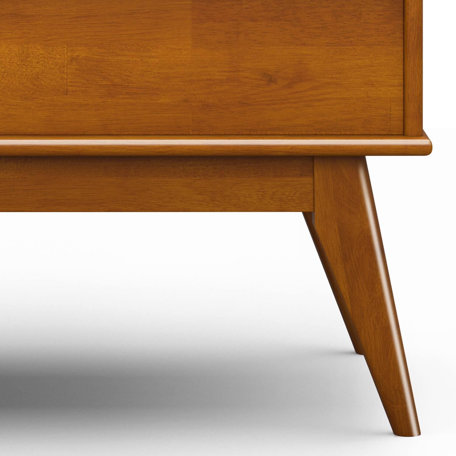 Alt View 9. Simpli Home - Draper 48 inch Wide Solid Wood Lift Top Coffee Table in Teak Brown - Teak Brown.