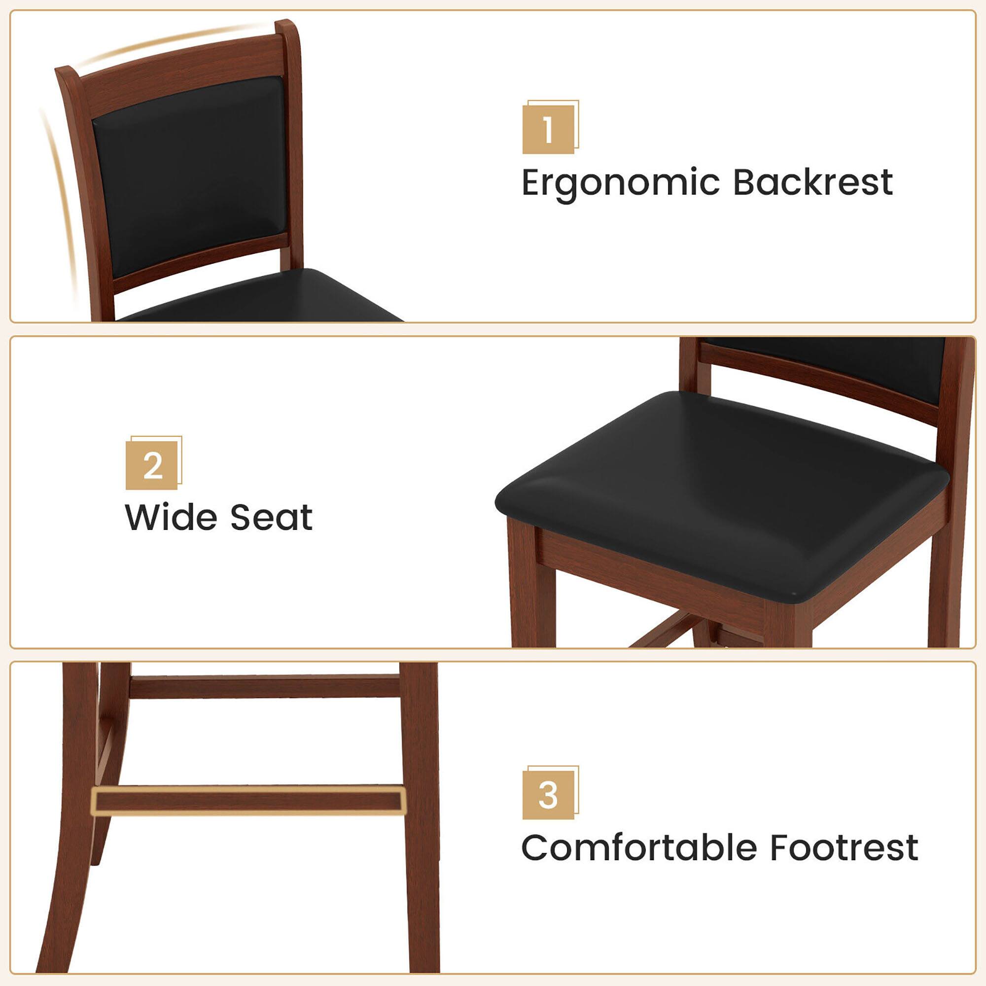 1. Ergonomic Backrest
2. Wide Seat
3. Comfortable Footrest