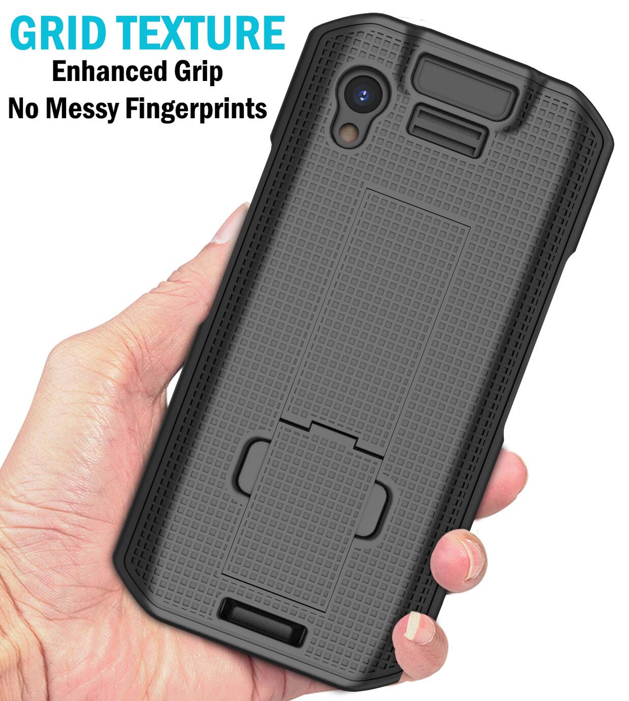 GRID TEXTURE  
Enhanced Grip  
No Messy Fingerprints