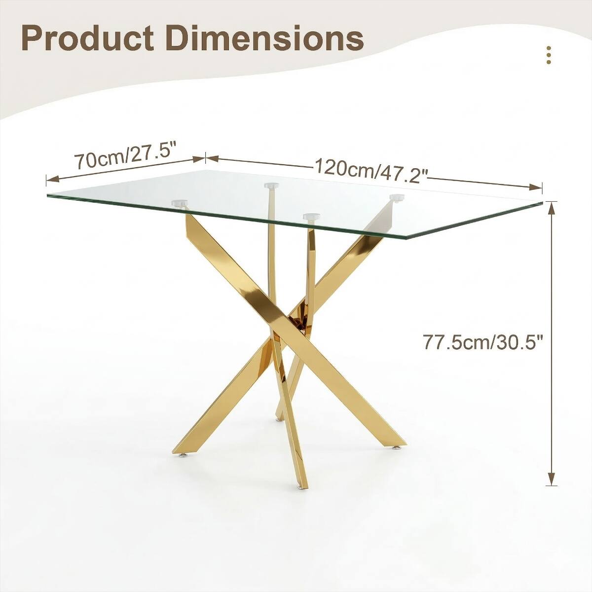 Product Dimensions

70cm/27.5"  
120cm/47.2"  
77.5cm/30.5"