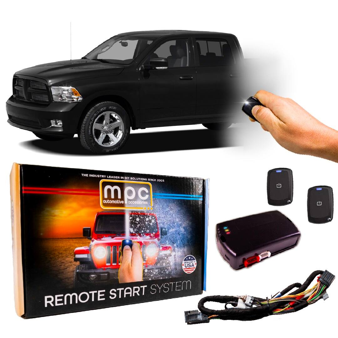 MPC - 1-Button Remote Start For 2011-2012 RAM 1500 - Gas/Diesel - Plug & Play - Black