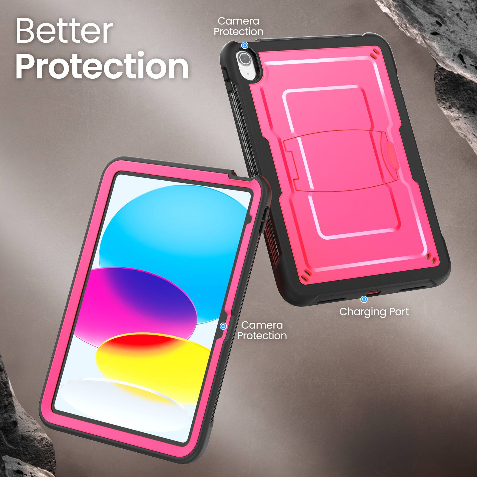 Better Protection

Camera Protection

Charging Port