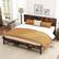 Alt View 3. Costway - King Bed Frame with Tall Industrial Headboard Heavy-Duty Metal Slats Support - Brown.