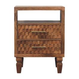 Artisan Furniture - Solid Wood Arno Bedside in Golden Teak - Brown