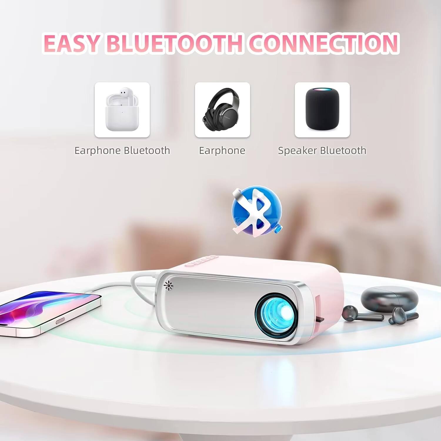EASY BLUETOOTH CONNECTION

Earphone Bluetooth  
Earphone  
Speaker Bluetooth