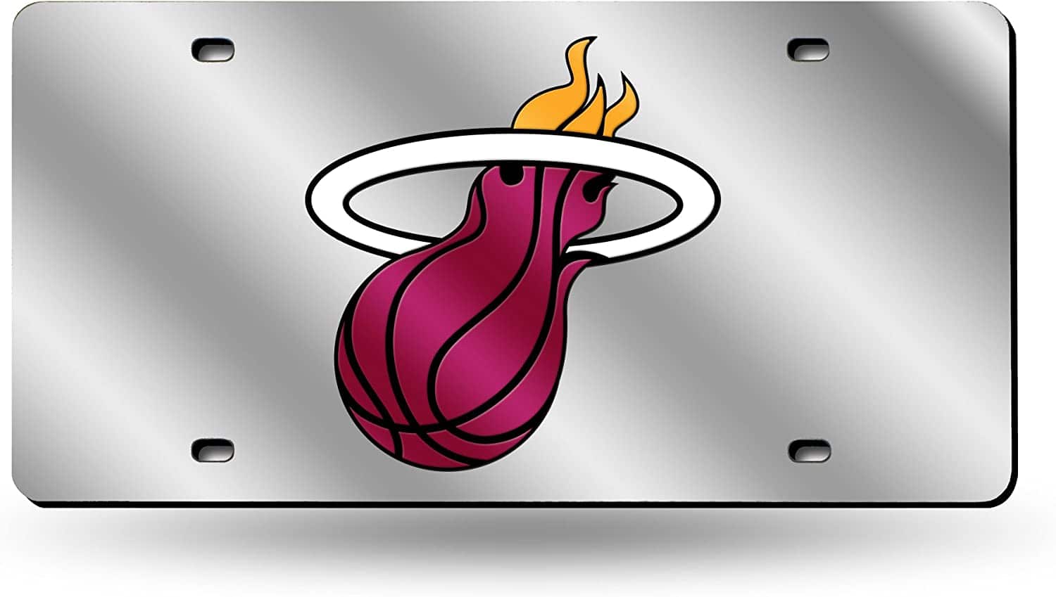Rico Industries - Miami Heat Acrylic License Plate Laser Tag - Multi