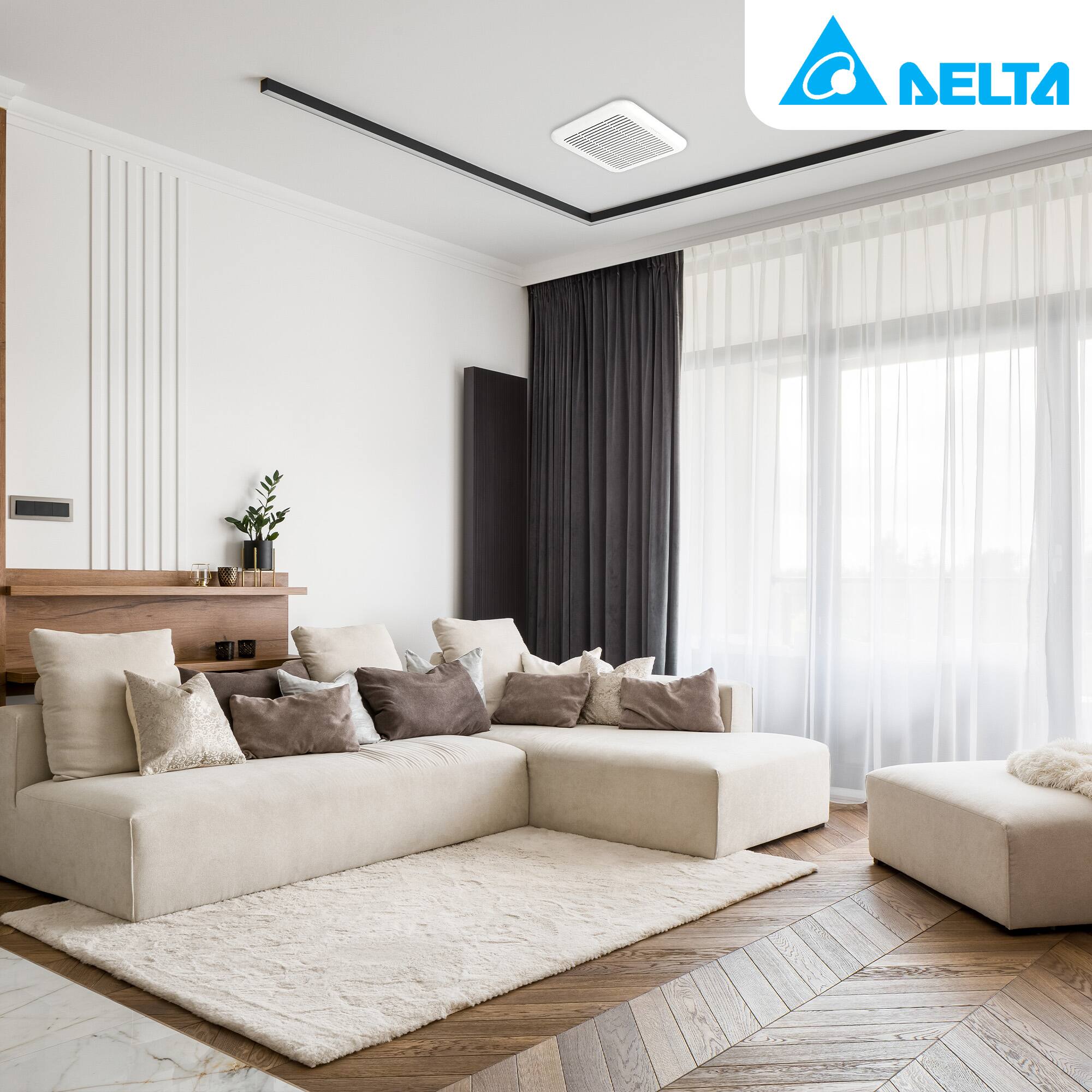 Alt View 3. Delta Breez - Delta Breez Signature Exhaust Fan with Dual Speed Adjustable, 80/110 CFM, White - White.