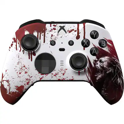 Front. Custom Controllerzz - Custom Elite Series 2 Wireless Controller for Xbox Series X, Xbox Series S, Xbox One - Bloody Zombie.