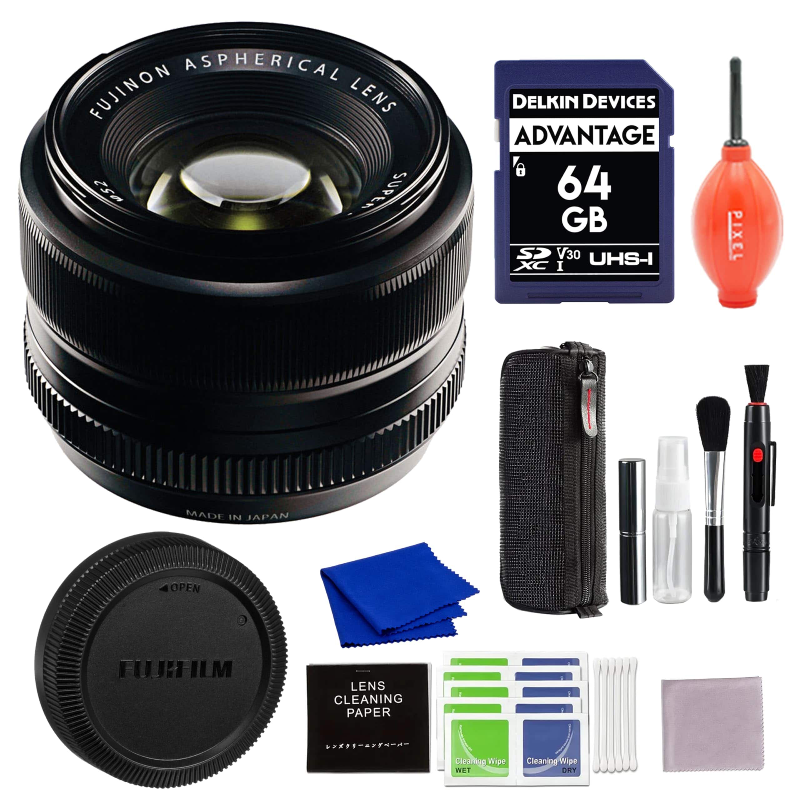 Fujifilm - XF 35mm f/1.4 R Lens with 64GB SD Card and Advanced Accessories price history on PriceWatchPro