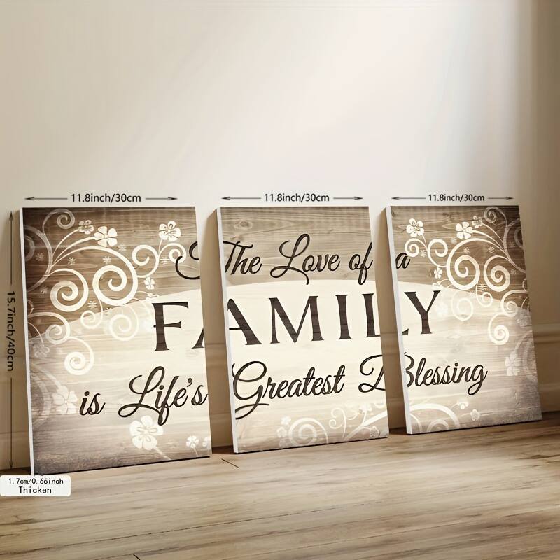 15.7 inch / 40 cm  
11.8 inch / 30 cm  
11.8 inch / 30 cm  
11.8 inch / 30 cm  

The Love of a Family is Life's Greatest Blessing  

1.7 cm / 0.66 inch Thick