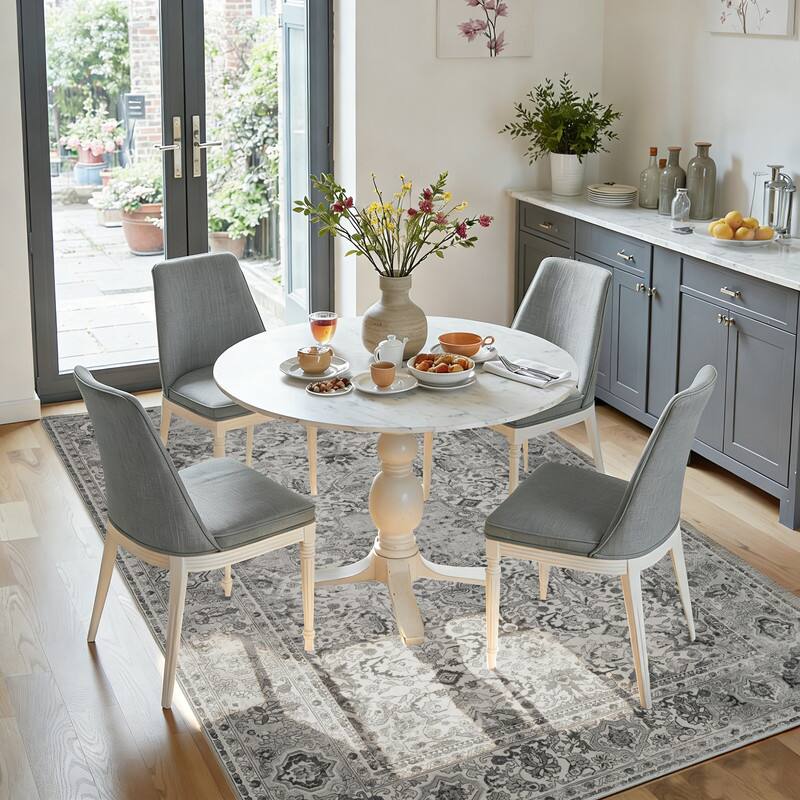 Back. RYHNUYNE - 5x7 Area Rugs Living Room Rug Washable Vintage Boho Rug No Slip Stain Resistant Soft Carpet Indoor Floor Floral Carpets - Painting.