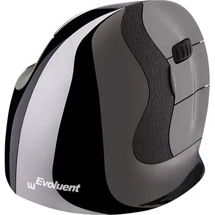 Front. Evoluent - Evoluent VerticalMouse D Small Wireless Ergonomic Mouse Right-Hand USB Receiver - Black.