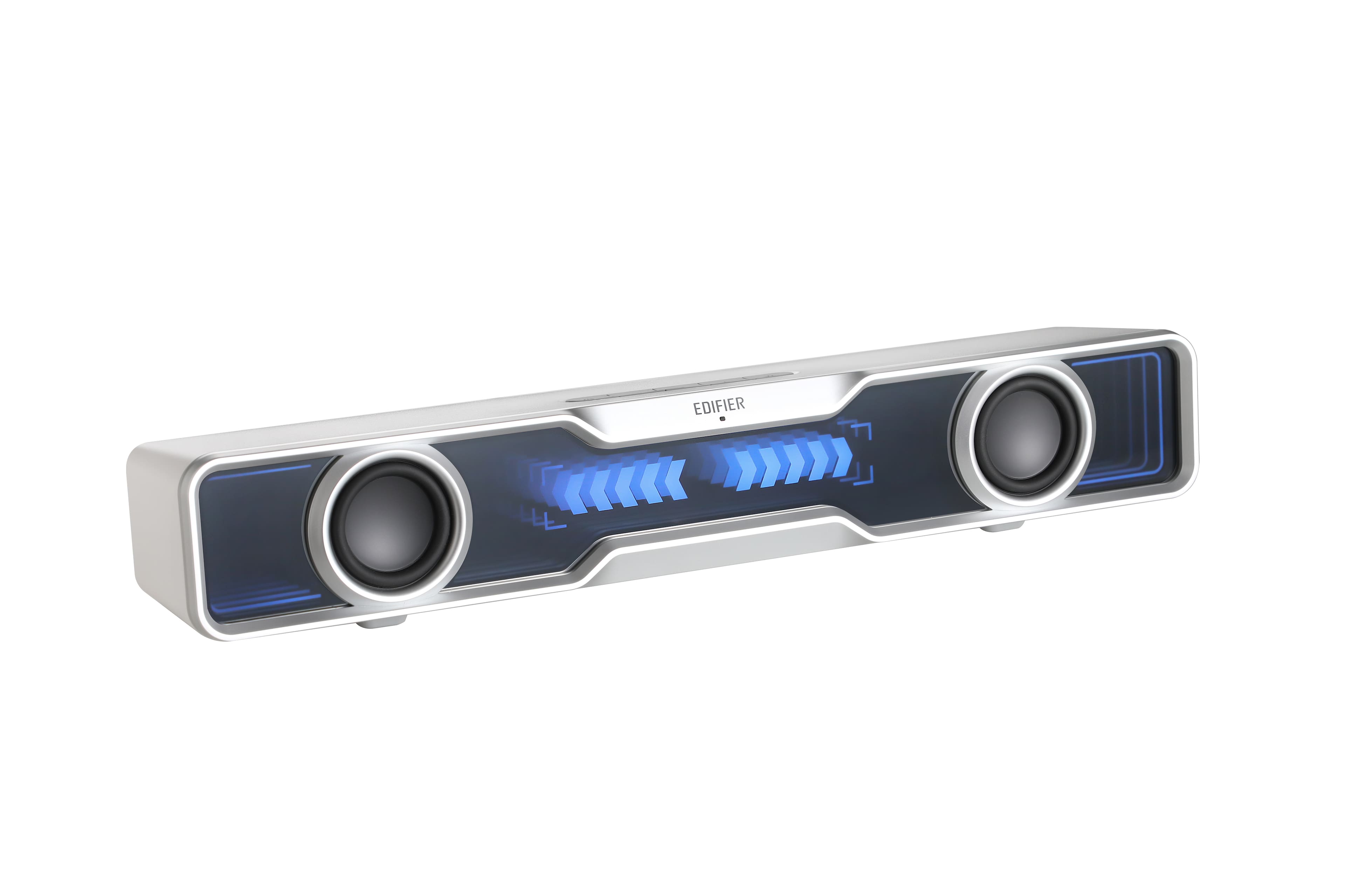Front. Edifier - QS30 Bluetooth Gaming Soundbar with Halo Lighting (1-Piece) - White.
