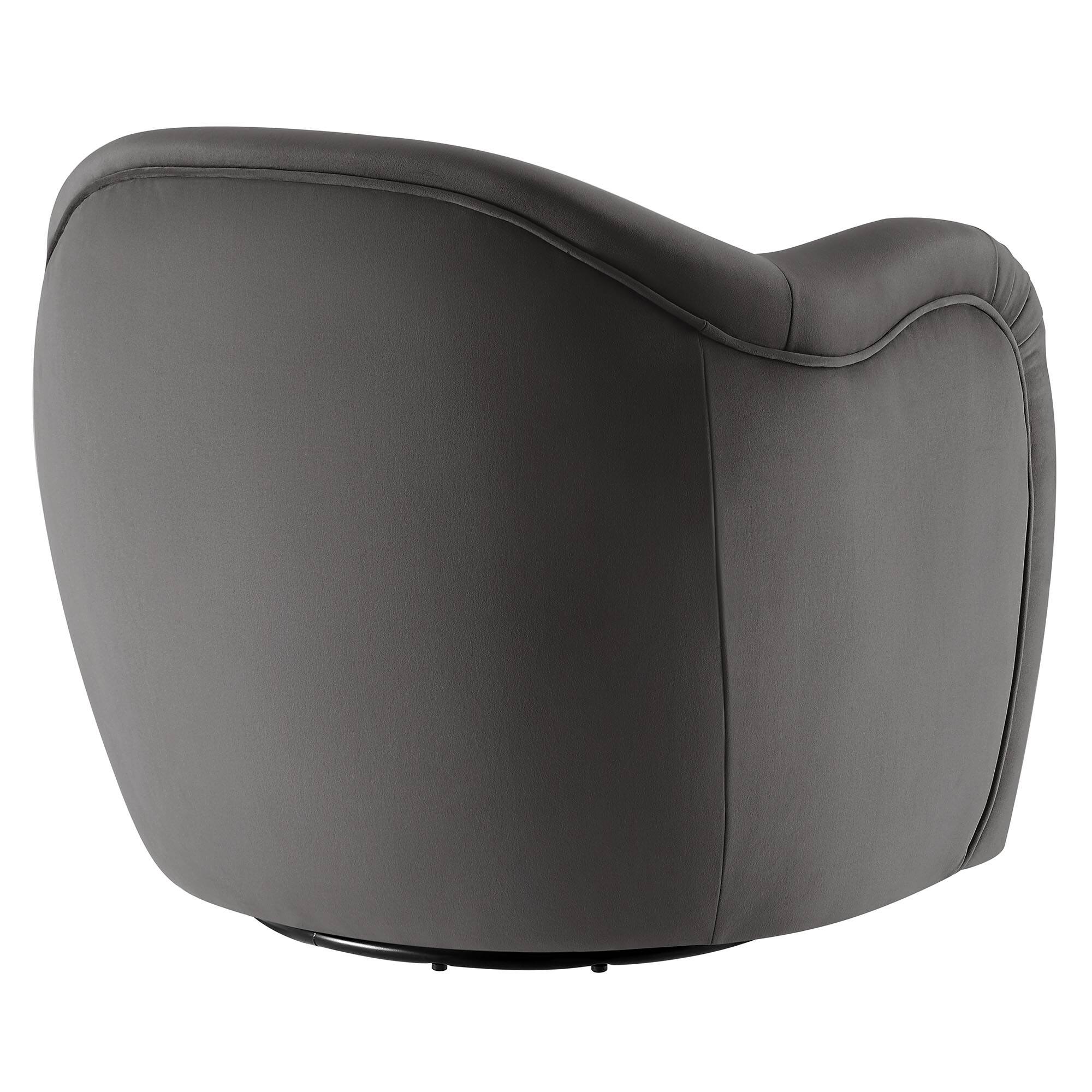 Alt View 1. Modway - Compose Performance Velvet Swivel Armchair by Modway - Gray.