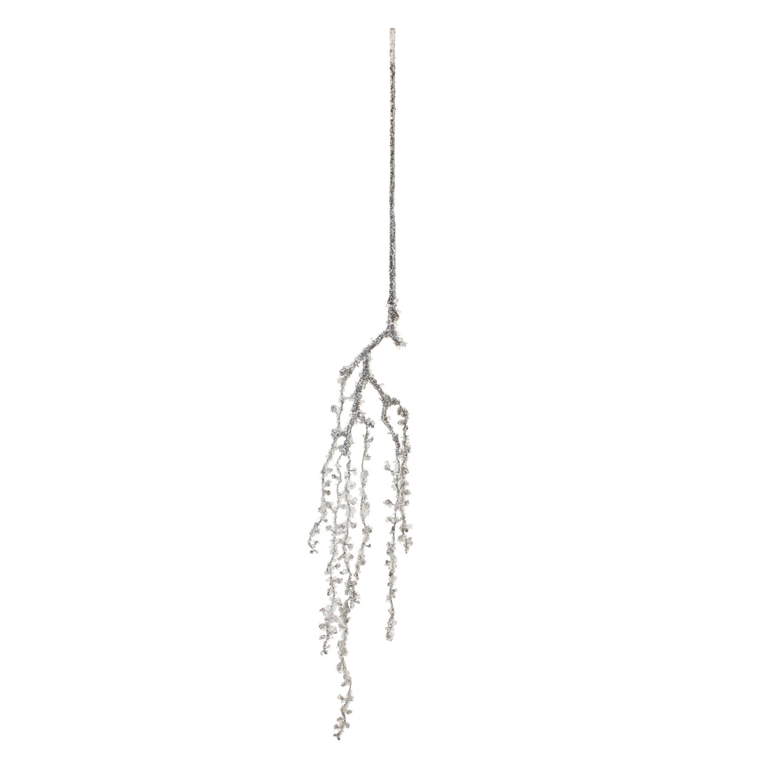 Angle. BreeBe - Glittered Icy Vine – Set of 2 - Silver.