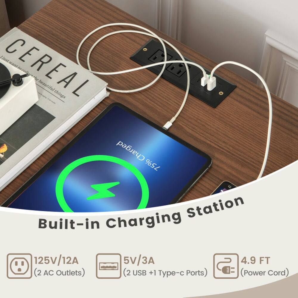 Just want to capture the beautiful things

Built-in Charging Station

125V/12A (2 AC Outlets)
5V/3A (2 USB + 1 Type-c Ports)
4.9 FT (Power Cord)