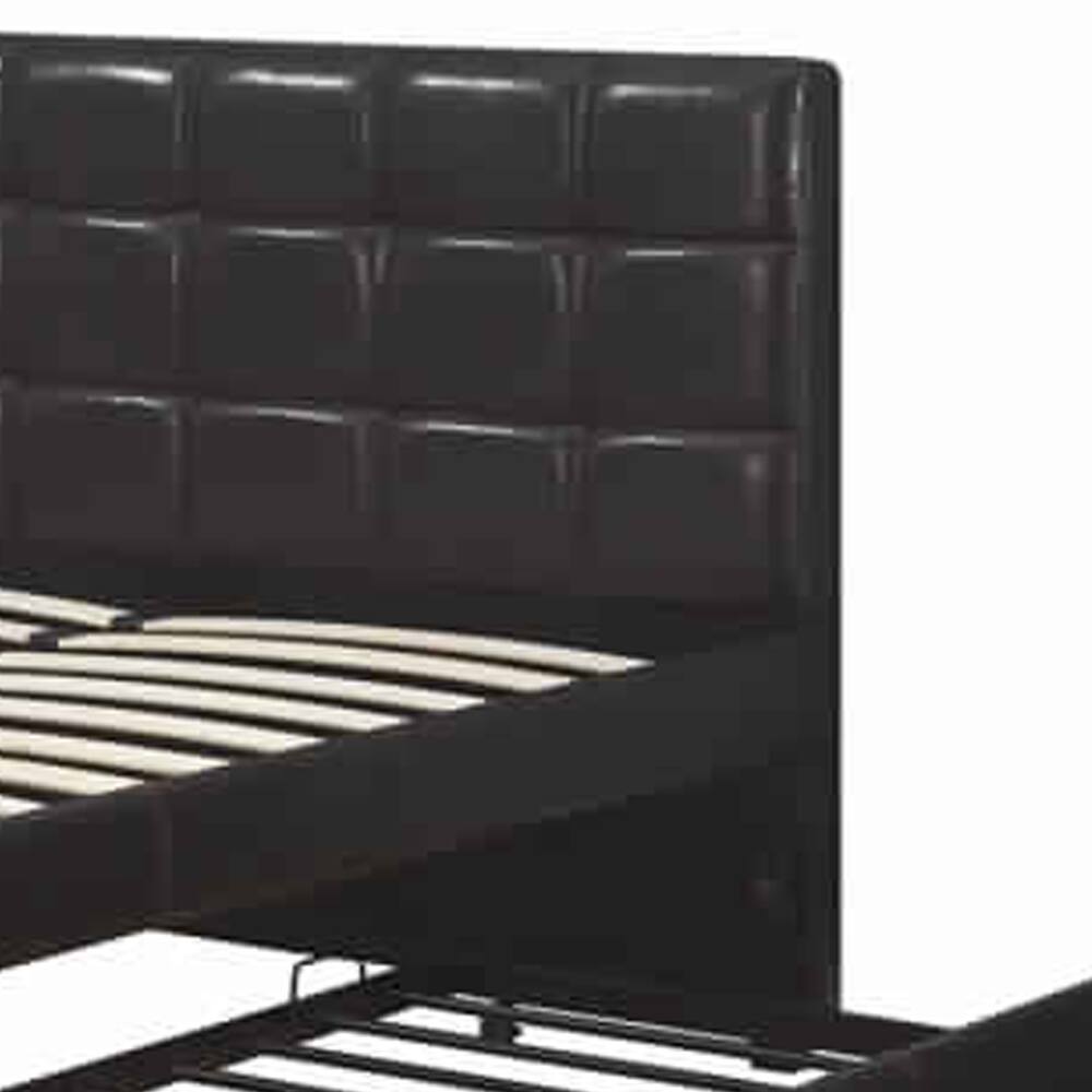Alt View 2. Manhattan Lane - Entralling Twin Bed With Trundle  Squ Tufted Head Boards Espresso - Brown.