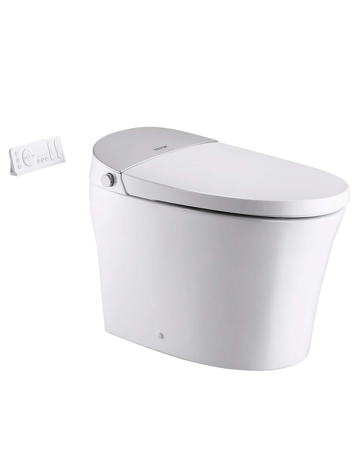 VEVOR- Smart Toilet, Air Drying, Elongated Smart Toilet with Heated Seat, Clean Nozzle & Auto Freshening System- Greyish black