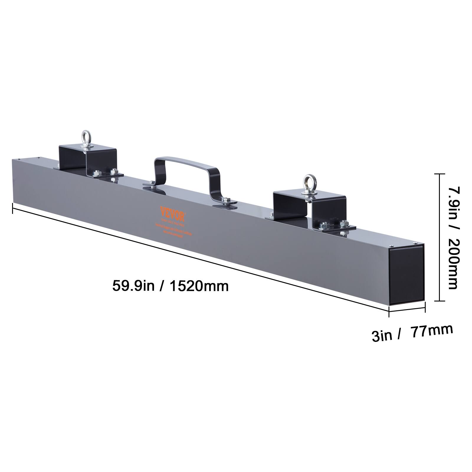 VEVOR

59.9in / 1520mm  
7.9in / 200mm  
3in / 77mm