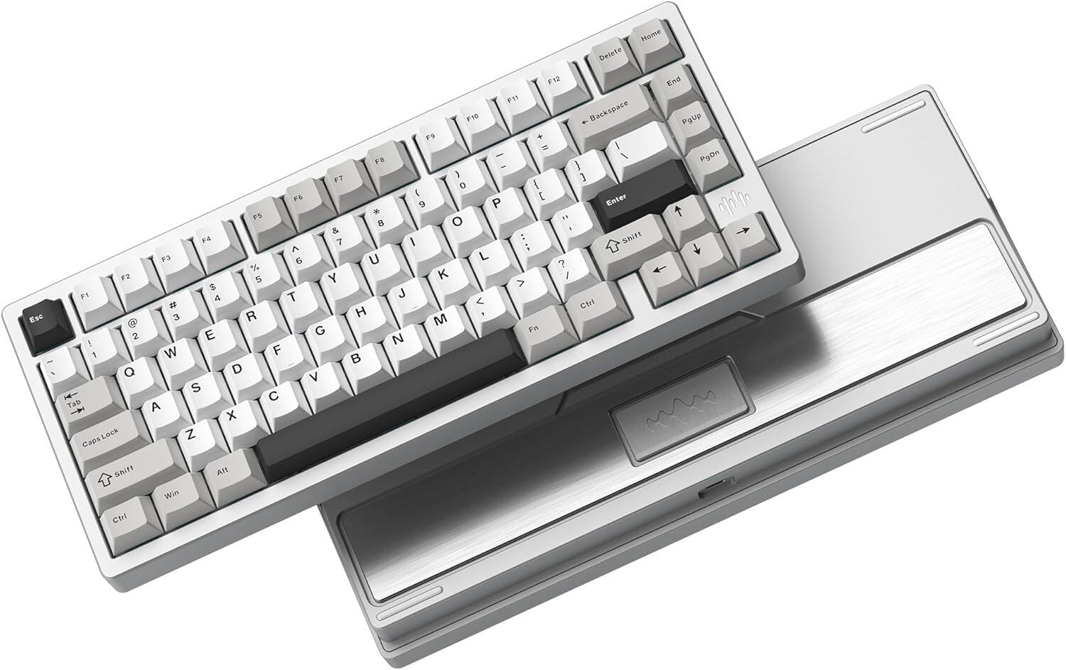 Womier - RD75 Pro 75% Wireless Gaming Keyboard QMK/VIA Tri-Mode Mechanical Key Board Custom Hot Swappable with RGB - Silver