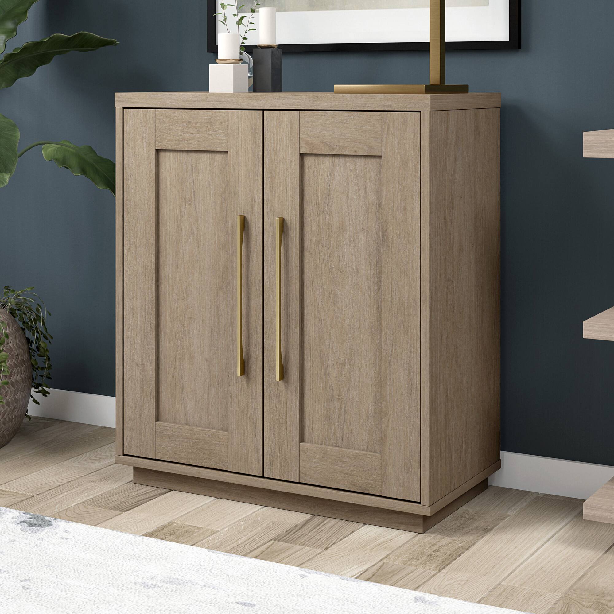 Alt View 2. Hudson&Canal - Tillman 28" Wide Rectangular Accent Cabinet - Gray.