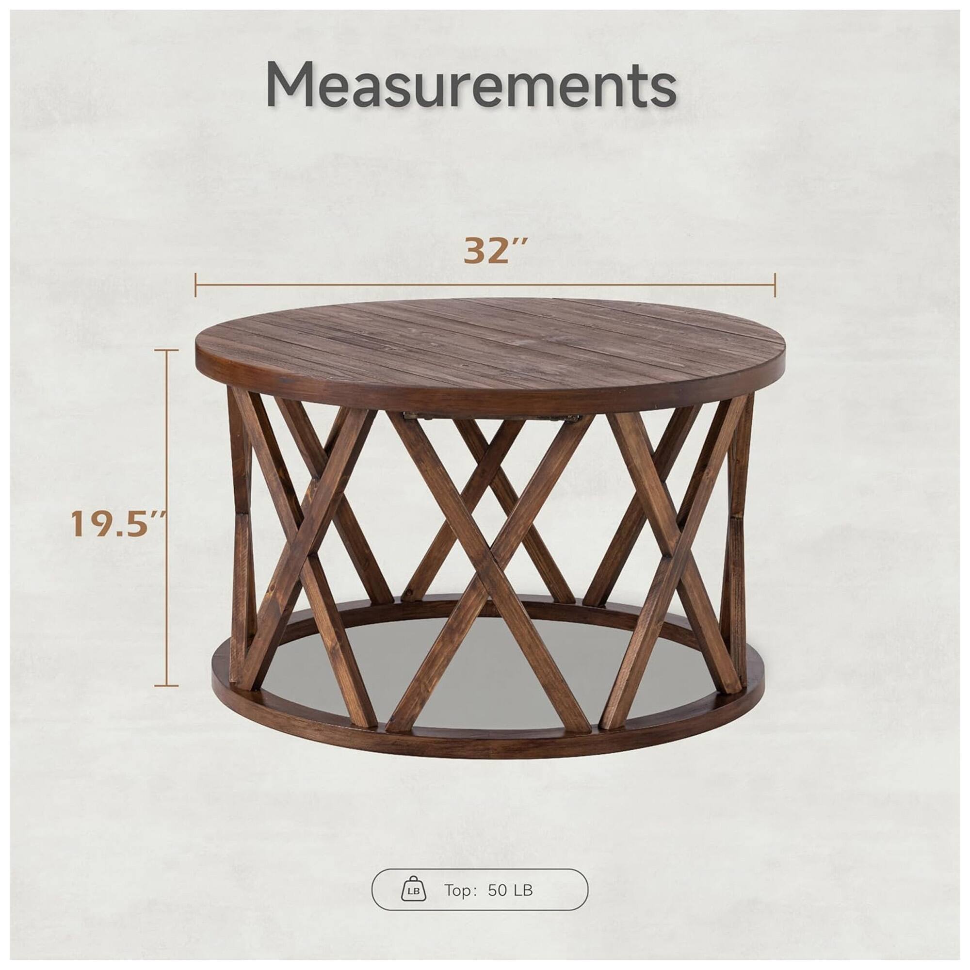 Measurements  
32"  
19.5"  
Top: 50 LB