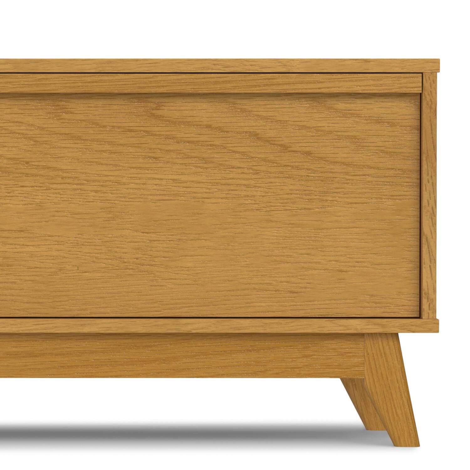 Alt View 4. Simpli Home - Lennon Mid Century Modern TV Media Stand - Oak Veneer.