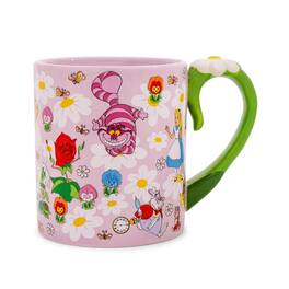 Silver Buffalo - Disney Alice In Wonderland Flowers Ceramic Mug With Sculpted Handle | 22 Ounces - Pink