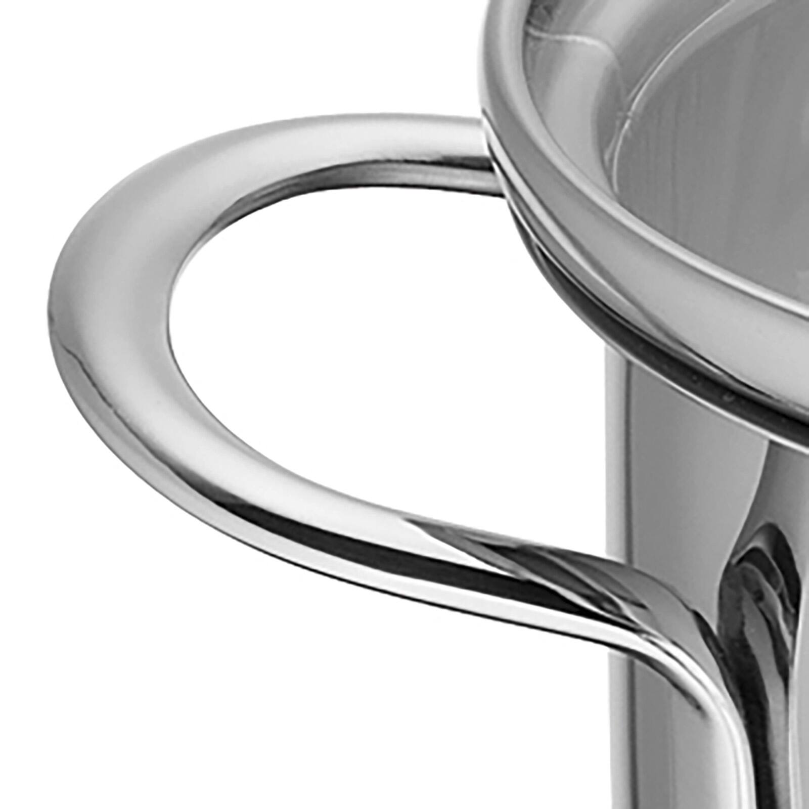 Alt View 2. Kuchenprofi - Mini Stockpot w/ Glass Lid, 1 qt., 5.5-Inch Diameter - Silver.