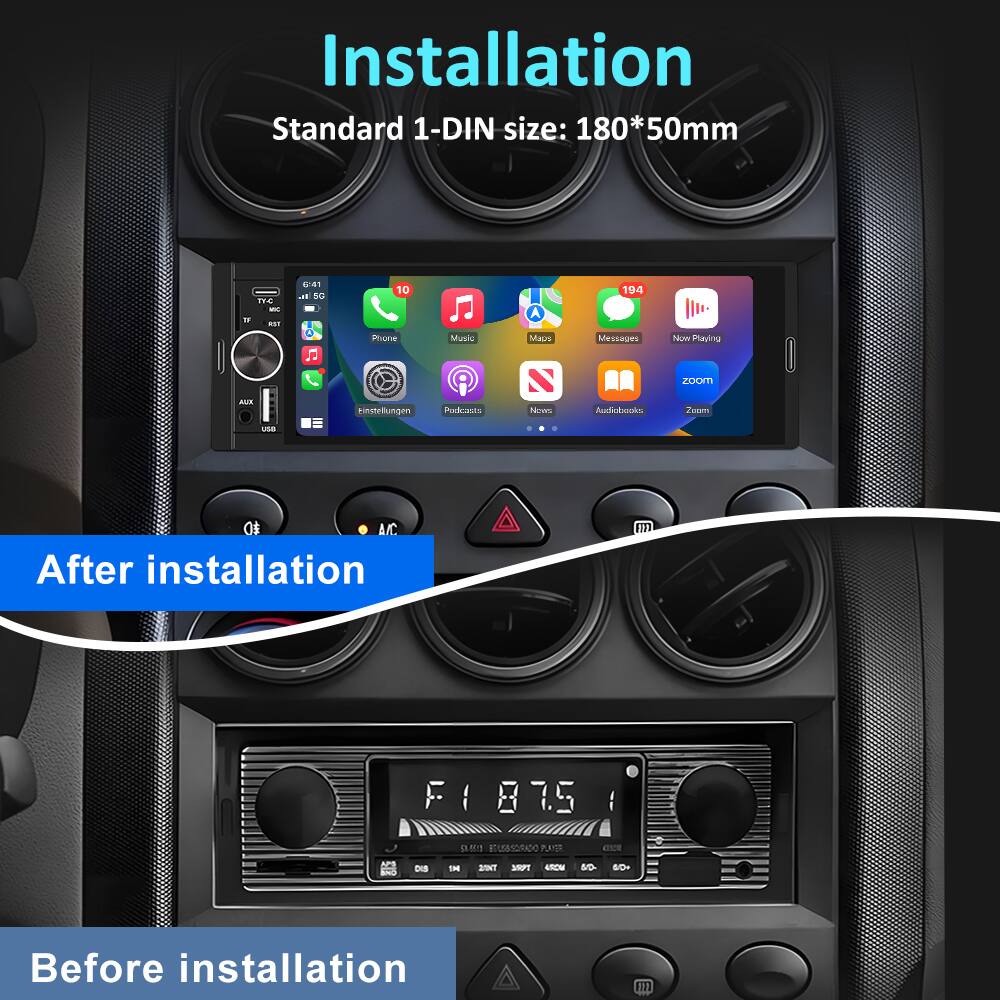 Installation  
Standard 1-DIN size: 180*50mm  

After installation  

Before installation