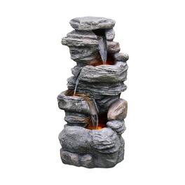 Teamson Home - 39.37-Inch 4-Tier LED Waterfall Fountain