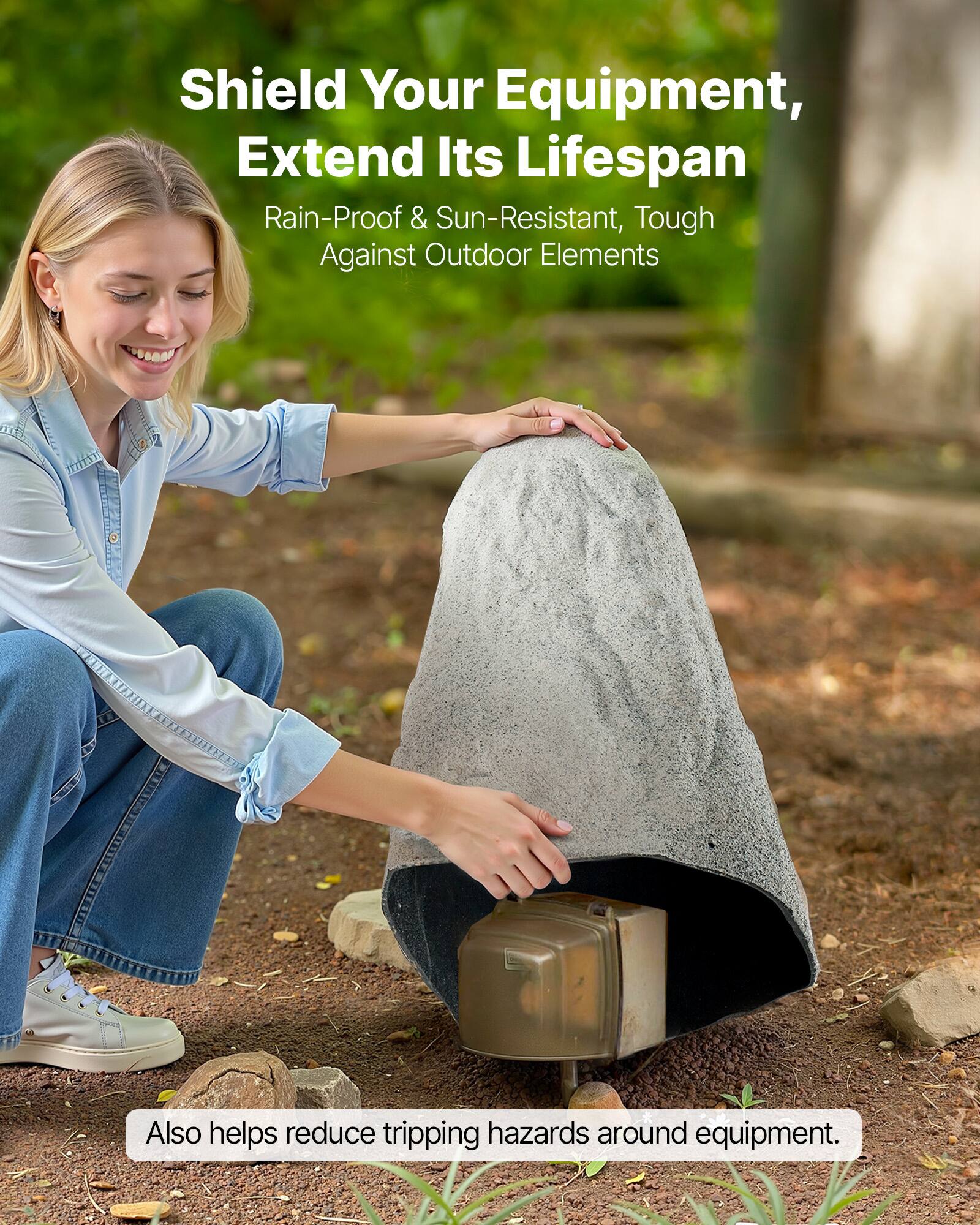 Shield Your Equipment, Extend Its Lifespan  
Rain-Proof & Sun-Resistant, Tough Against Outdoor Elements  
Also helps reduce tripping hazards around equipment.