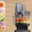 SMALL SHRED: Thin slice
THICK SLICE: Large shred
CHOP: Small shred
KNEAD: Thick slice
