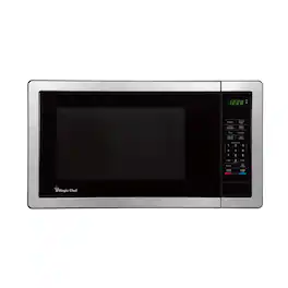 Magic Chef - 1000 Watt 1.1 Cubic Feet Digital Touch Countertop Microwave, Silver - Stainless Steel
