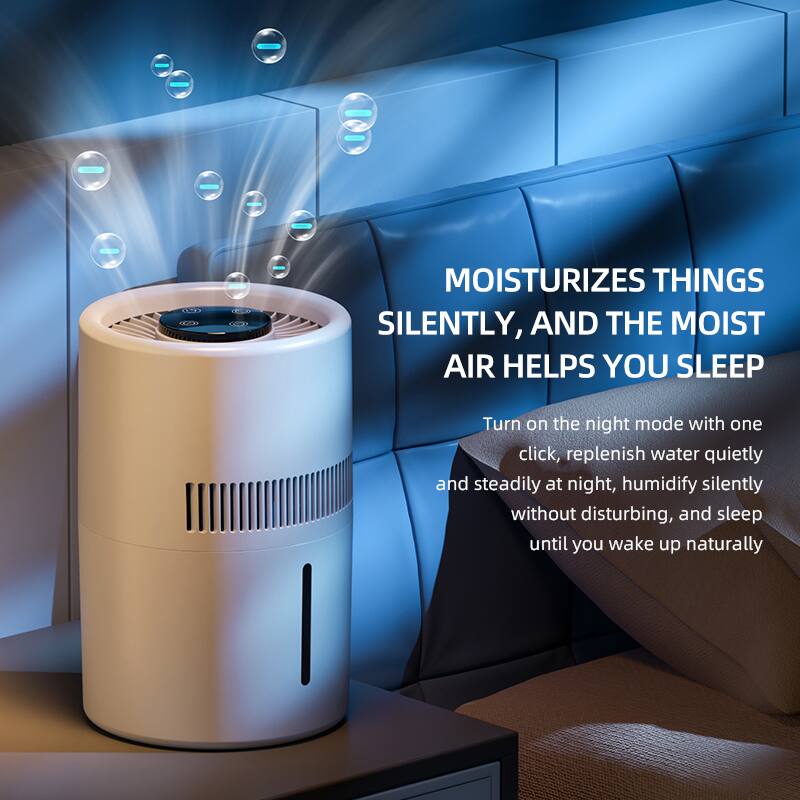 MOISTURIZES THINGS SILENTLY, AND THE MOIST AIR HELPS YOU SLEEP

Turn on the night mode with one click, replenish water quietly and steadily at night, humidify silently without disturbing, and sleep until you wake up naturally