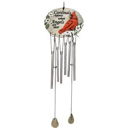 Spoontiques - Cardinal Appear When Angels Are Near Outdoor Garden Wind Chime 19 inch