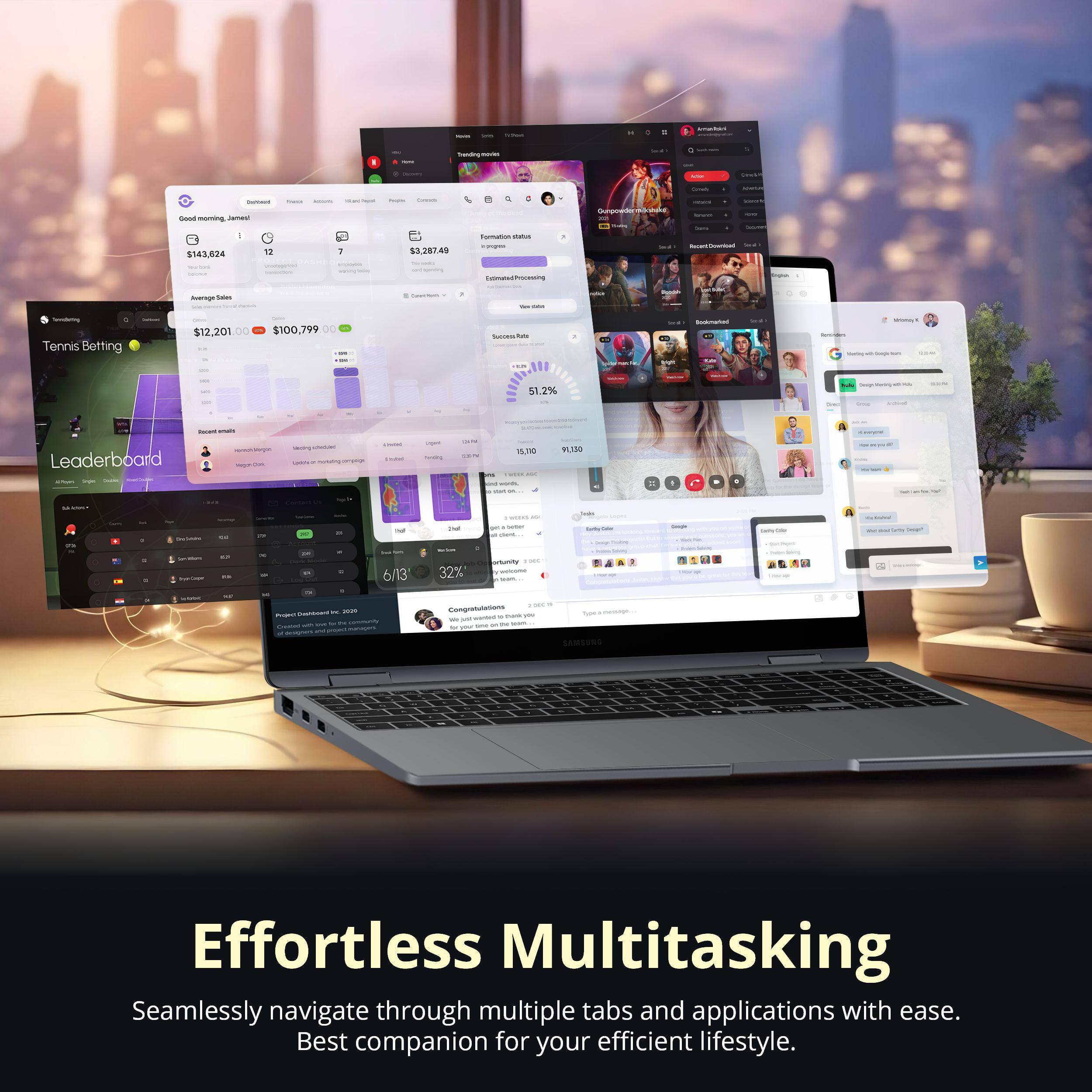 Effortless Multitasking  
Seamlessly navigate through multiple tabs and applications with ease.  
Best companion for your efficient lifestyle.