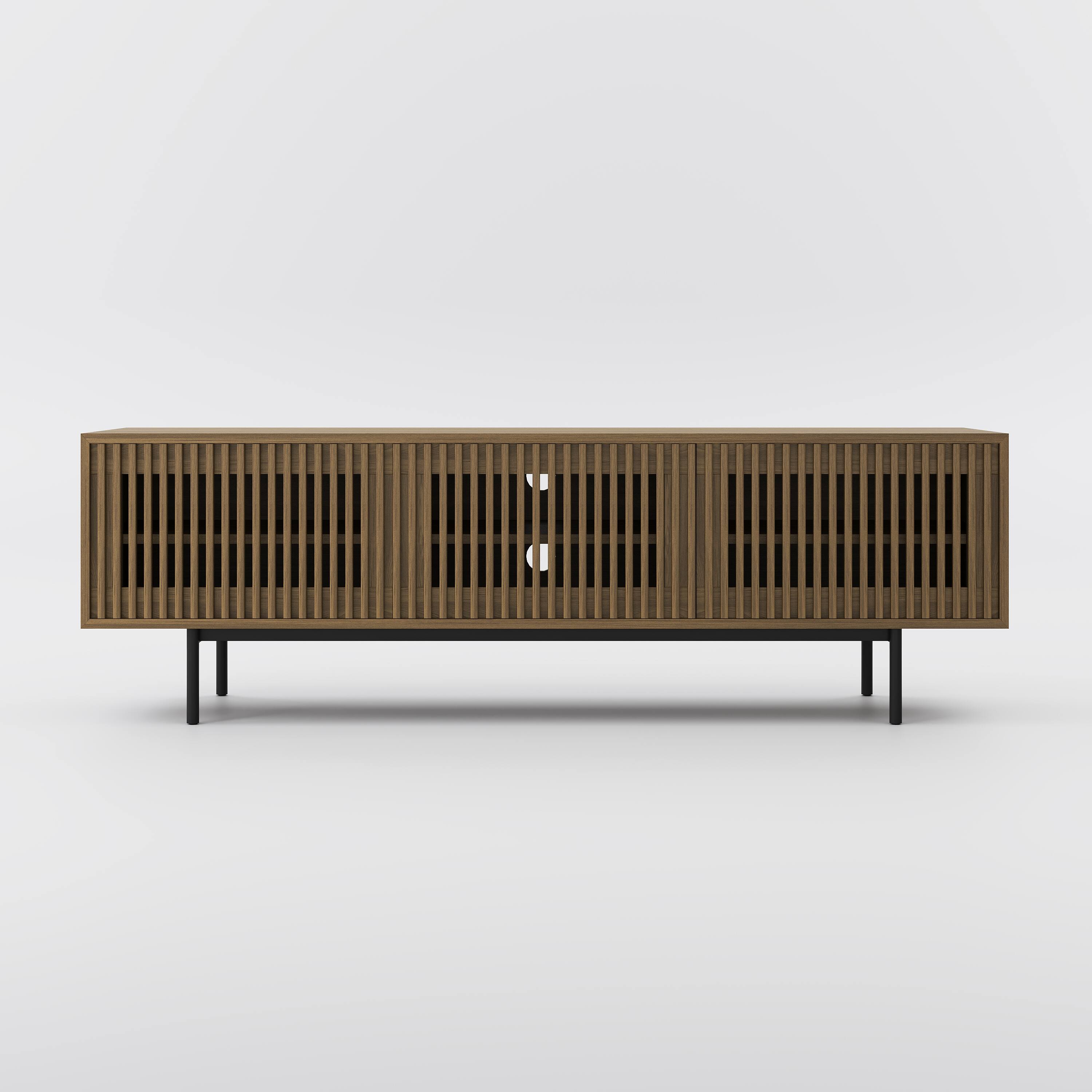Alt View 3. POVISON - 70.87"Mid-Century Modern TV Stand,Entertainment Center Media Console,TV Console,with Openwork Iron Legs,Walnut - Walnut Color.