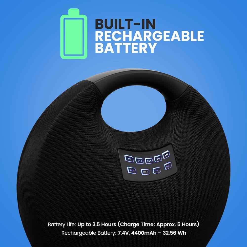 BUILT-IN RECHARGEABLE BATTERY

Battery Life: Up to 3.5 Hours (Charge Time: Approx. 5 Hours)

Rechargeable Battery: 7.4V, 4400mAh - 32.56 Wh
