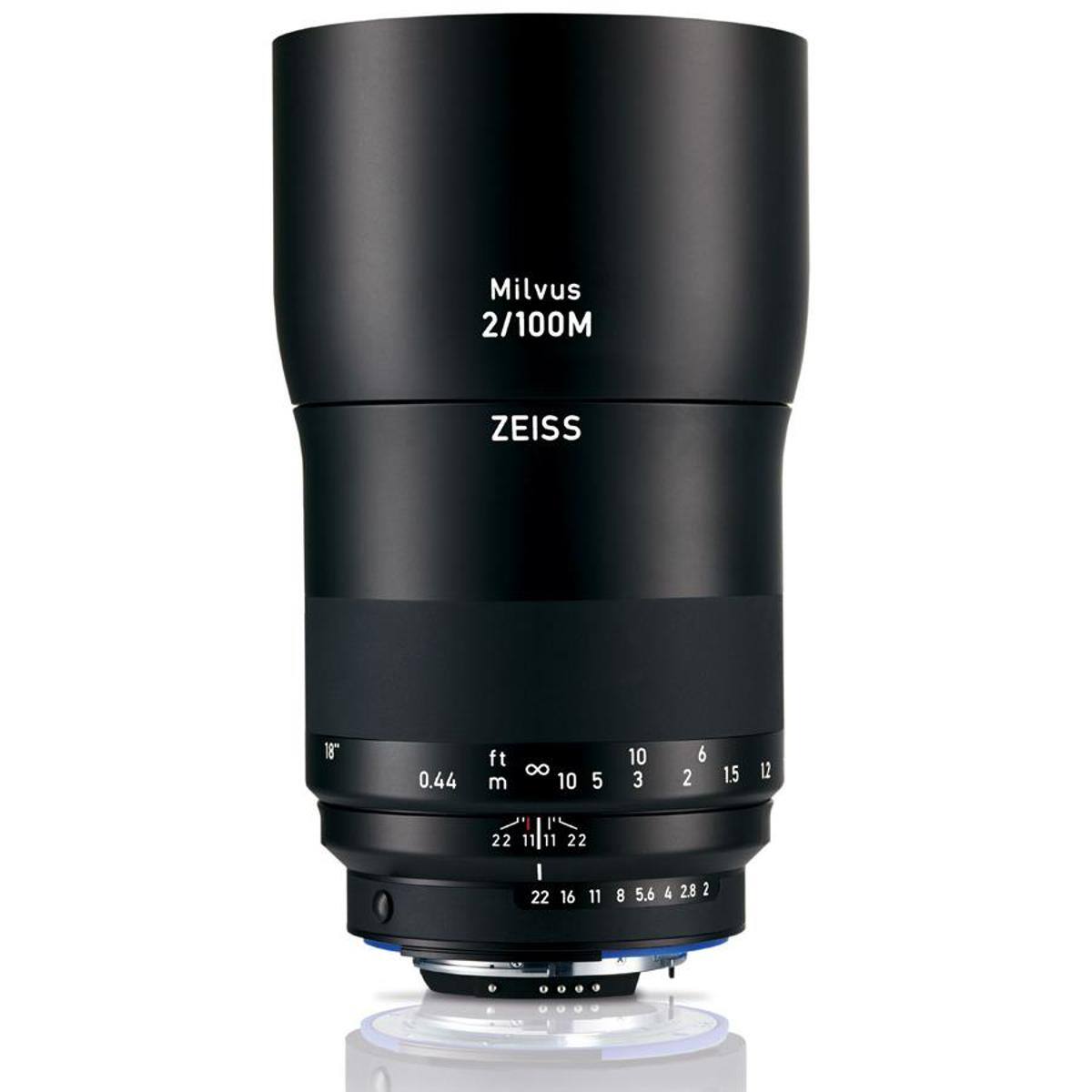 Milvus 2/100M  
ZEISS  
18"  
0.44  
ft m  
8 10  
5  
10 3  
6 2  
1.5  
12  
22  
22  
I 22 16  
11  
8  
5.6 4 2.8 2  
KF