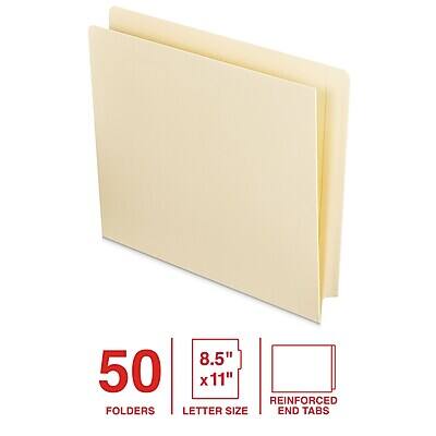50 FOLDERS  
8.5" x 11" LETTER SIZE  
REINFORCED END TABS