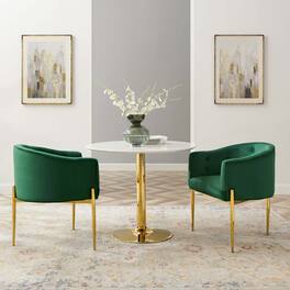 Savour Tufted Performance Velvet Accent Chairs Set of 2 by Modway - Emerald