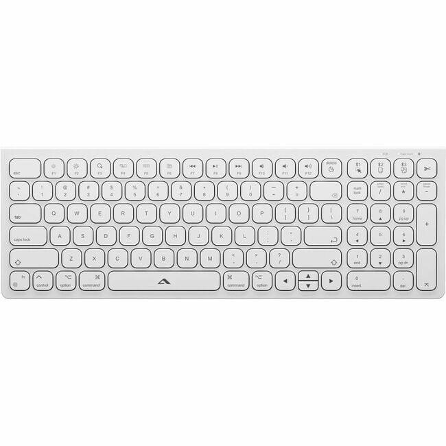 Alogic - Echelon USB-C Compact Rechargeable Wireless Keyboard for macOS - Wireless Connectivity - Bluetooth/RF - 5 - 32.81 - White