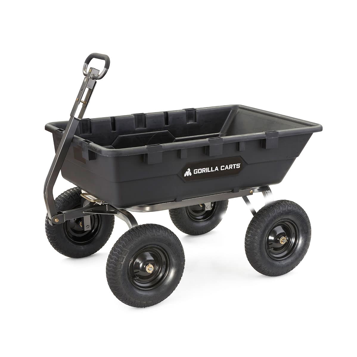 Gorilla Carts - Heavy Duty Poly Yard Dump Cart Garden Wagon with 16 Inch Tires - Black price history on PriceWatchPro