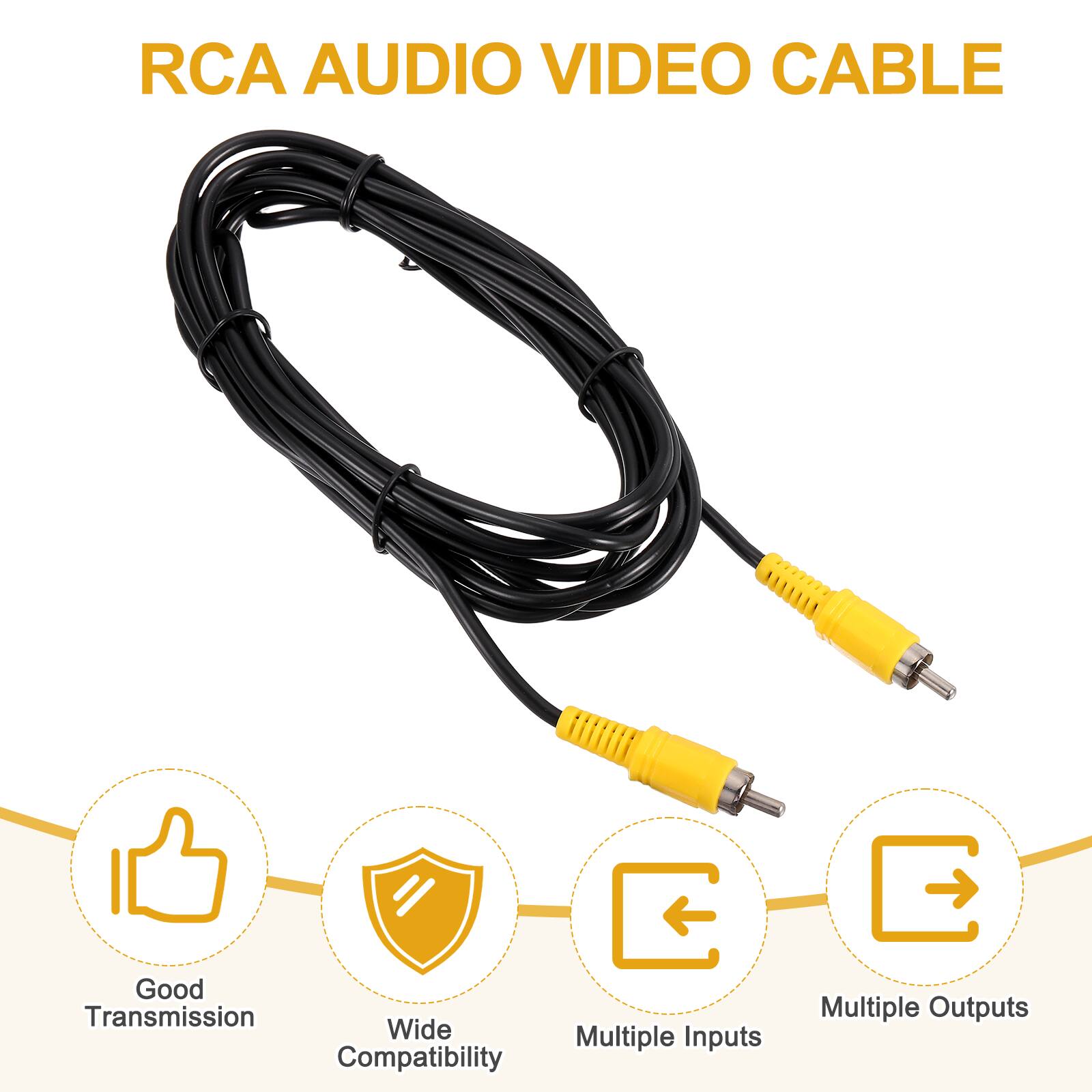 RCA AUDIO VIDEO CABLE

- Good Transmission
- Wide Compatibility
- Multiple Inputs
- Multiple Outputs