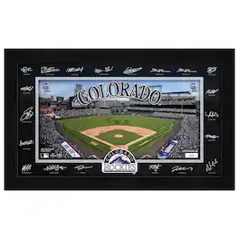 Highland Mint - Colorado Rockies 12" x 20" 2026 Signature Field Photograph - Facsimile Signatures - Multicolor