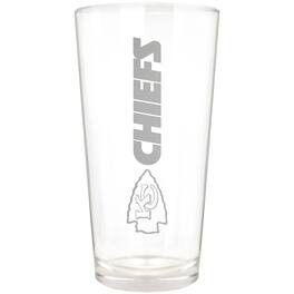 Great American Products - Kansas City Chiefs Etched 16oz. Vertical Rally Cry Pint Glass - Multicolor